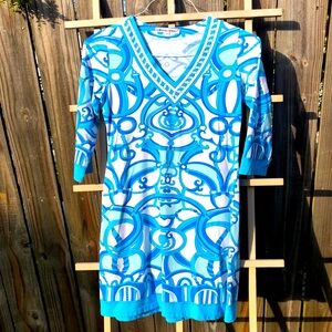 Barbara Gerwit Blue Cotton Dress M